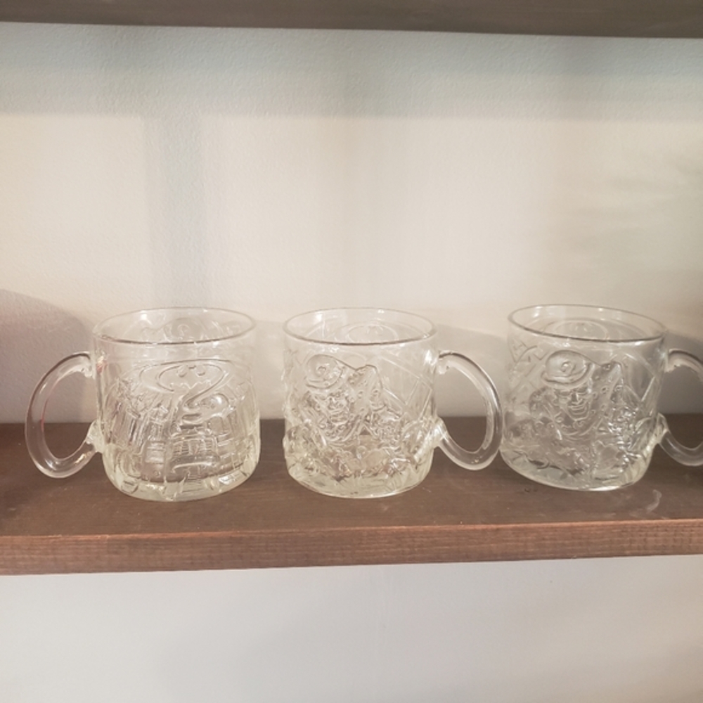 Vintage Batman glass‎ mugs